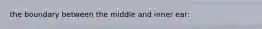 the boundary between the middle and inner ear: