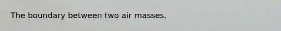 The boundary between two air masses.