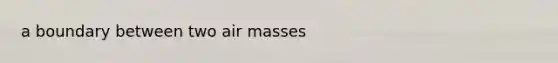 a boundary between two <a href='https://www.questionai.com/knowledge/kxxue2ni5z-air-masses' class='anchor-knowledge'>air masses</a>