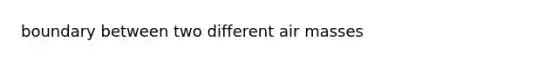 boundary between two different air masses