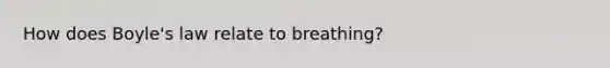 How does Boyle's law relate to breathing?