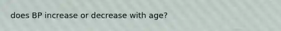 does BP increase or decrease with age?