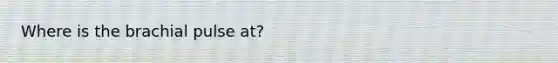 Where is the brachial pulse at?