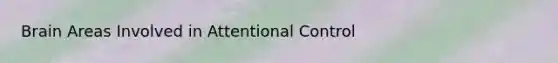 Brain Areas Involved in Attentional Control