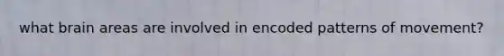 what brain areas are involved in encoded patterns of movement?