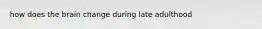 how does the brain change during late adulthood
