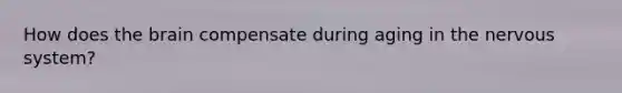 How does the brain compensate during aging in the nervous system?
