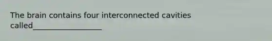 The brain contains four interconnected cavities called__________________