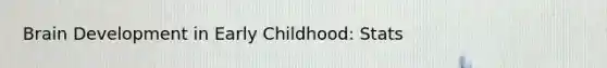 Brain Development in Early Childhood: Stats
