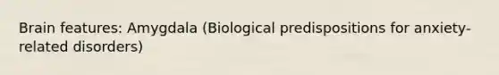 Brain features: Amygdala (Biological predispositions for anxiety-related disorders)
