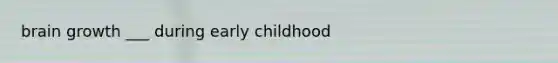 brain growth ___ during early childhood