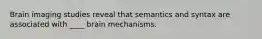 Brain imaging studies reveal that semantics and syntax are associated with ____ brain mechanisms.