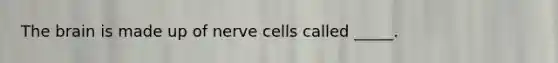 The brain is made up of nerve cells called _____.