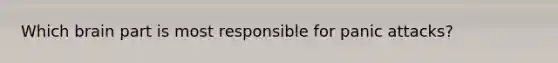 Which brain part is most responsible for panic attacks?
