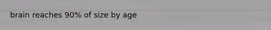 brain reaches 90% of size by age