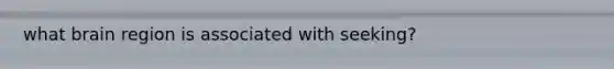 what brain region is associated with seeking?