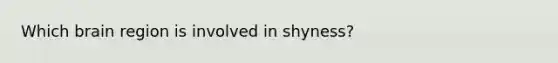 Which brain region is involved in shyness?