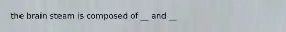 the brain steam is composed of __ and __