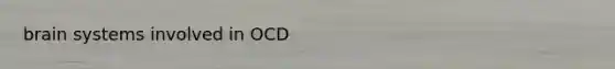 brain systems involved in OCD