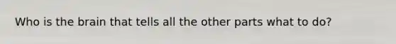 Who is the brain that tells all the other parts what to do?