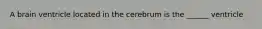 A brain ventricle located in the cerebrum is the ______ ventricle