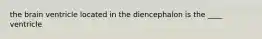 the brain ventricle located in the diencephalon is the ____ ventricle