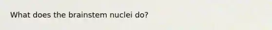 What does the brainstem nuclei do?