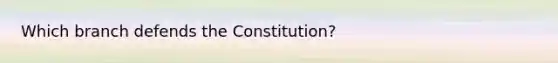 Which branch defends the Constitution?