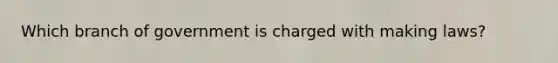 Which branch of government is charged with making laws?