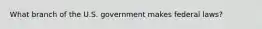 What branch of the U.S. government makes federal​ laws?