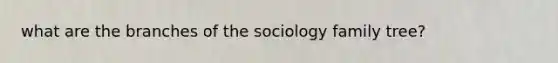 what are the branches of the sociology family tree?