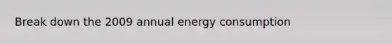 Break down the 2009 annual energy consumption