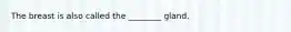 The breast is also called the ________ gland.