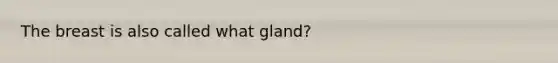 The breast is also called what gland?