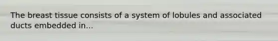 The breast tissue consists of a system of lobules and associated ducts embedded in...