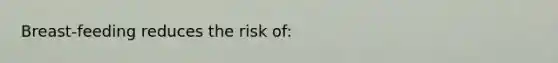 Breast-feeding reduces the risk of: