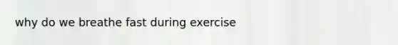 why do we breathe fast during exercise