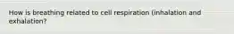 How is breathing related to cell respiration (inhalation and exhalation?