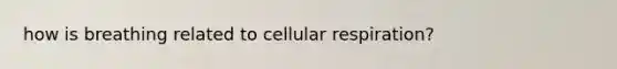 how is breathing related to cellular respiration?