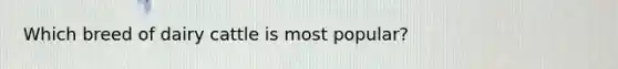 Which breed of dairy cattle is most popular?