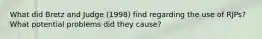 What did Bretz and Judge (1998) find regarding the use of RJPs? What potential problems did they cause?