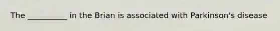 The __________ in the Brian is associated with Parkinson's disease