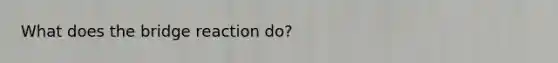 What does the bridge reaction do?