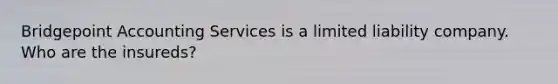 Bridgepoint Accounting Services is a limited liability company. Who are the insureds?