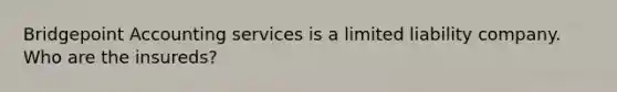 Bridgepoint Accounting services is a limited liability company. Who are the insureds?