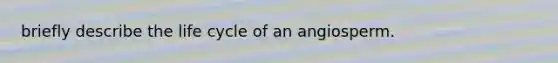 briefly describe the life cycle of an angiosperm.