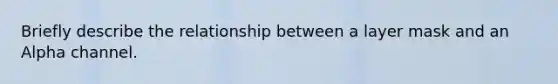 Briefly describe the relationship between a layer mask and an Alpha channel.