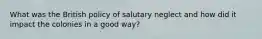 What was the British policy of salutary neglect and how did it impact the colonies in a good way?