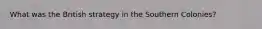 What was the British strategy in the Southern Colonies?