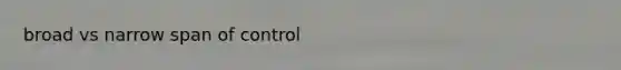 broad vs narrow span of control